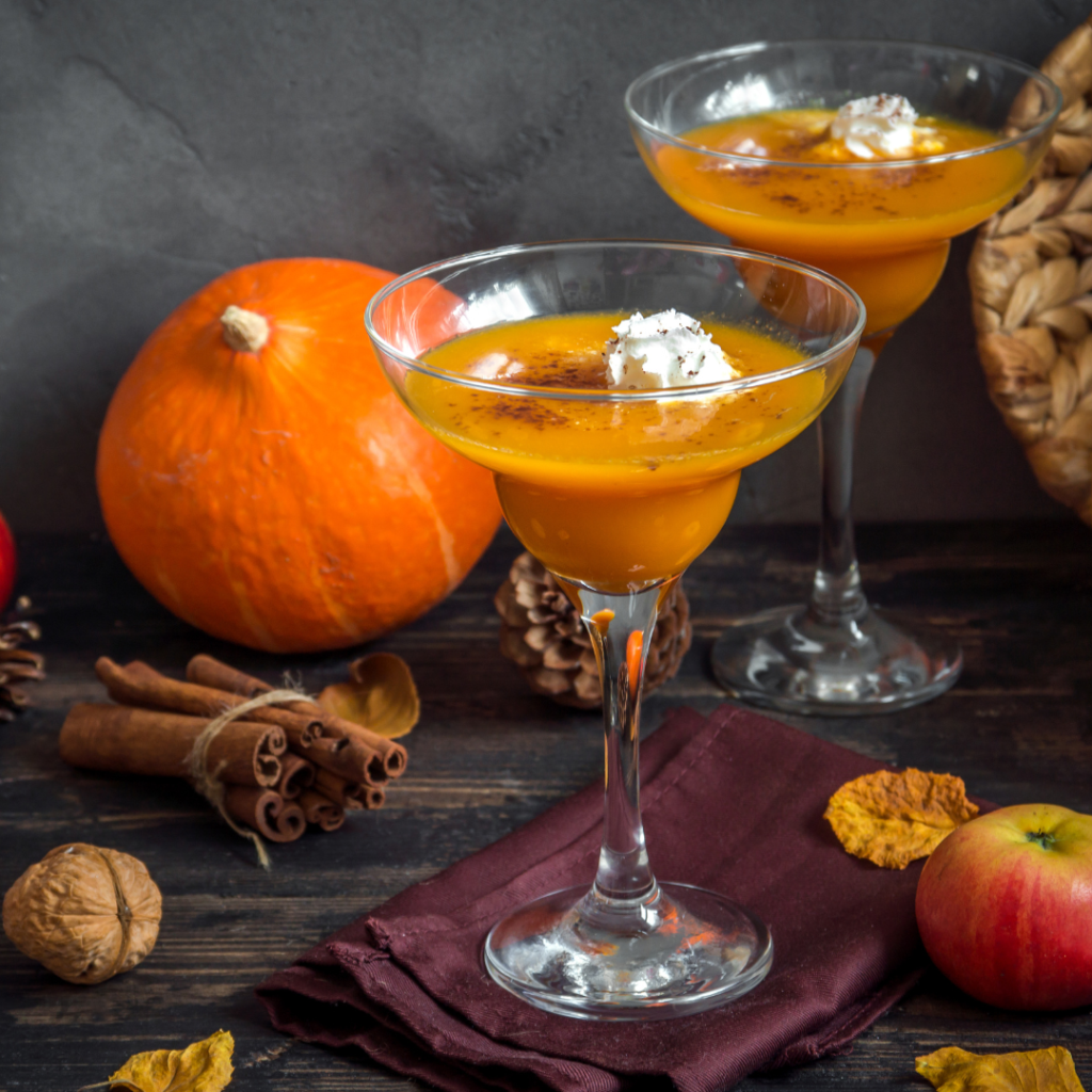 pumpkin spice mineral mocktail